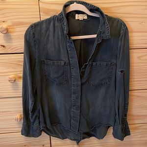 Cloth & Stone Split Back Denim Shirt